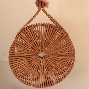 Cult Gaia Round Circle Bamboo Stick Purse Bag